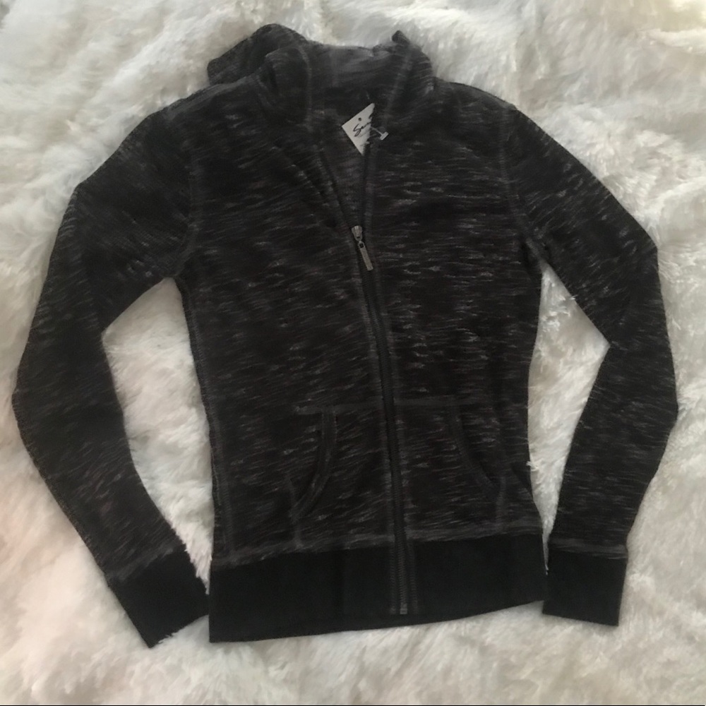 SEVEN7 Zippered Hoodie Black/Gray